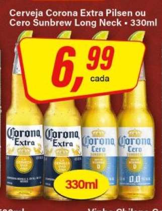 Cerveja Corona Extra Pilsen ou Cero Sunbrew Long Neck