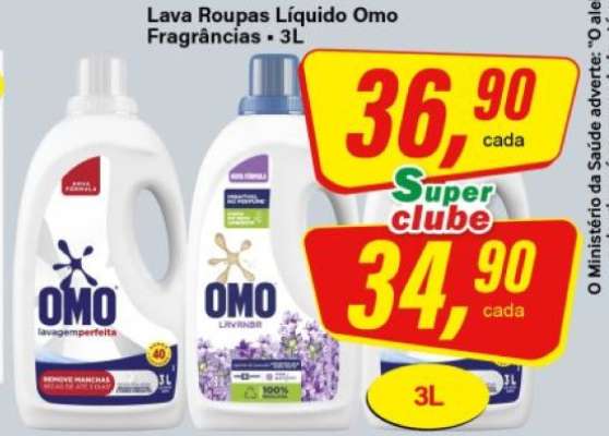 Lava Roupas Líquido Omo Fragrâncias
