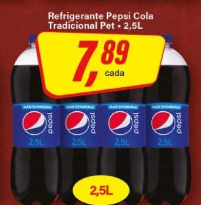 Refrigerante Pepsi Cola Tradicional Pet - 2,5L