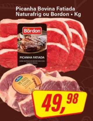 Picanha Bovina Fatiada Naturafrig ou Bordon