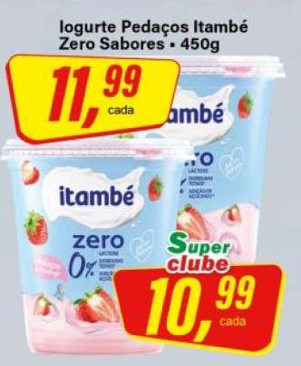 Iogurte Pedaços Itambé Zero Sabores