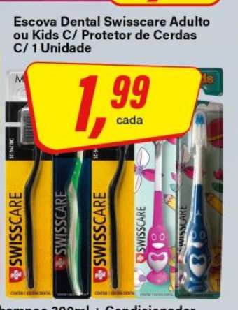 Escova Dental Swisscare Adulto ou Kids