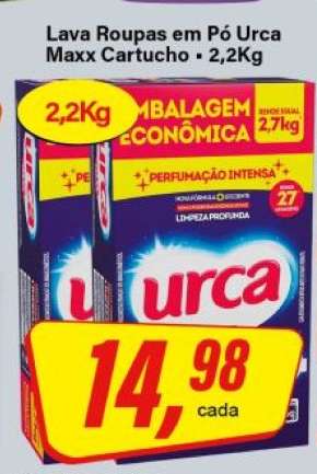 Lava Roupas em Pó Urca Maxx Cartucho