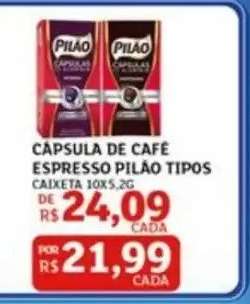 Cápsula de Café Espresso Pilão Tipos