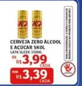 Cerveja Zero Álcool e Açúcar Skol