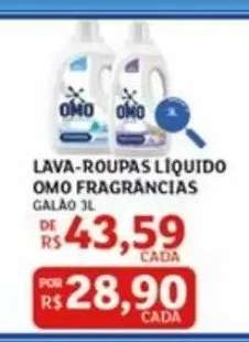 Lava Roupas Líquido Omo Fragrâncias