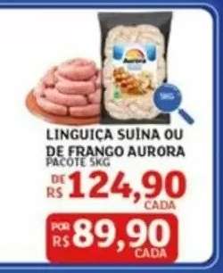 LINGUIÇA SUÍNA OU DE FRANGO AURORA