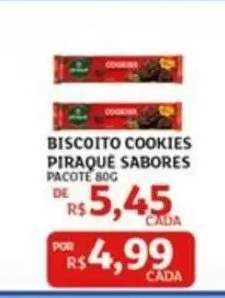 Biscoito Cookies Piraquê Sabores