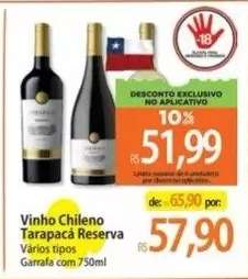 Vinho Chileno Tarapacá Reserva