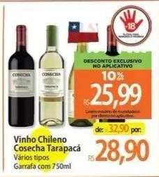 Vinho Chileno Cosecha Tarapacá