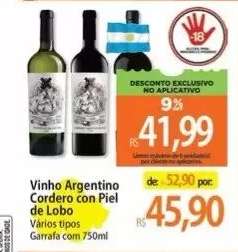 Vinho Argentino Cordero con Piel de Lobo