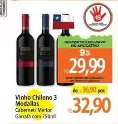 Vinho Chileno 3 Medallas
