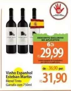 Vinho Espanhol Esteban Martin