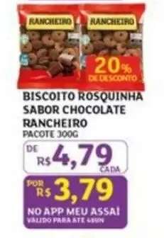Biscoito Rosquinha Sabor Chocolate Rancheiro