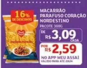 MACARRÃO PARAFUSO CORAÇÃO NORDESTINO