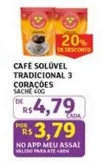 CAFÉ SOLÚVEL TRADICIONAL 3 CORAÇÕES