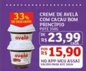 CREME DE AVELA COM CACAU BOM PRINCÍPIO