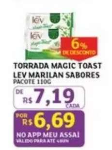 TORRADA MAGIC TOAST LEV MARILAN SABORES