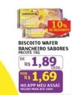 Biscoito Wafer Rancheiro Sabores