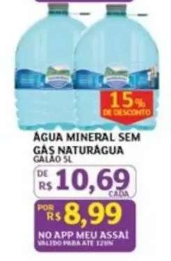 Água Mineral Sem Gás Naturágua Galão 5L