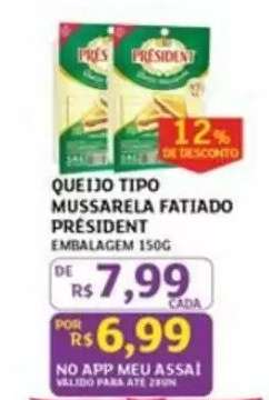 Queijo Tipo Mussarela Fatiado Président