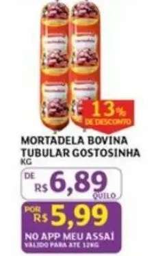 Mortadela Bovina Tubular Gostosinha