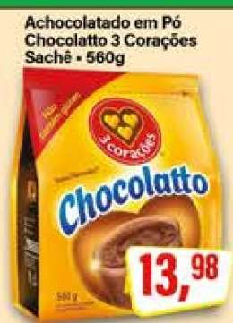 Achocolatado em Pó Chocolatto 3 Corações Sachê - 560g
