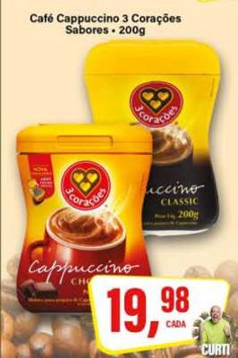 Café Cappuccino 3 Corações Sabores