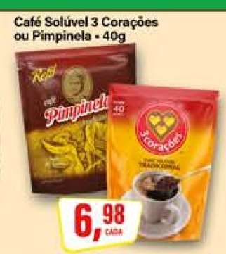 Café Solúvel 3 Corações ou Pimpinela