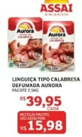 Linguiça Tipo Calabresa Defumada Aurora